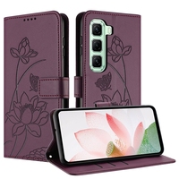 Étui portefeuille en cuir fleur de Lotus pour Infinix Hot 60 Pro Plus 50i Zero 40 Smart 10 GT 30 20 NOTE 50 5G 40X 30I Play Flip Cover