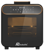 Anbolife Four à Friture Sans Huile 15L Grande Capacité Familiale avec Fenêtre Facile à Visualiser, Sans PFAS, Antiadhésif, Multifonction pour Cuisine Domestique