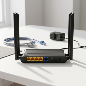 Routeur <span class=keywords><strong>WiFi</strong></span> AC1200 Openwrt d'usine WG108-C avec processeur MT7621A, fente pour carte USB SD, 4 antennes non amovibles, routeur domestique sans fil OEM - Product Image 1