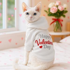 EGT EGT-PC(263) Mantel Hangat Gaya Putri Lucu untuk Semua Musim dengan Pita untuk Anjing & Kucing Bahan Poliester Aksesoris Hewan Peliharaan Hari Valentine - Product Image 1