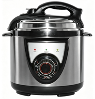Cuisinière à pression électrique GB-PC506 6L 1000W, boîtier en acier inoxydable, cuve intérieure en fer-aluminium, usage commercial, commande mécanique