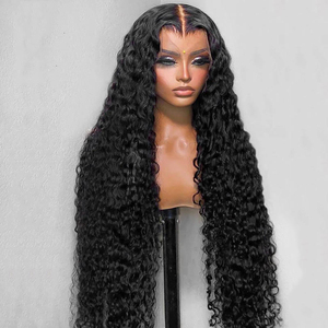 Wig Rambut Asli Brasil 250 Density 40 Inch HD Deep Wave Lace Front 13x4 Lace Front Rambut Manusia Kinky Straight Jerry Curl Natural Wave - Product Image 2