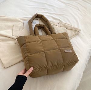 Autumn-Winter New Arrival Fashion Large Capacity Soft Cloud Fluffy Quilted Shoulder <b>Bag</b> Padded Puffer <b>Tote</b> <b>Bag</b> - Product Image 2