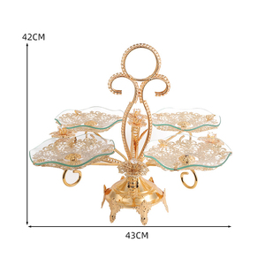 <span class=keywords><strong>Plateau</strong></span> de rangement en métal européen, <span class=keywords><strong>plateau</strong></span> à fruits en verre trempé, <span class=keywords><strong>plateau</strong></span> de rangement personnalisé pour la salle à manger, la salle d'appoint et la décoration intérieure - Product Image 2