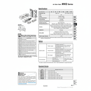 Table coulissante pneumatique SMC MXQ12-30ASCT pour équipement de manutention - Product Image 1