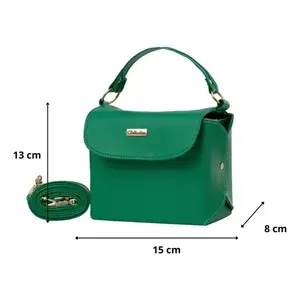 Bolso Bandolera Fana para Mujer, Marca Elia Green, en PU Impermeable con Forro de PVC, Cierre de Solapa, Moderno para Uso Diario - Product Image 3