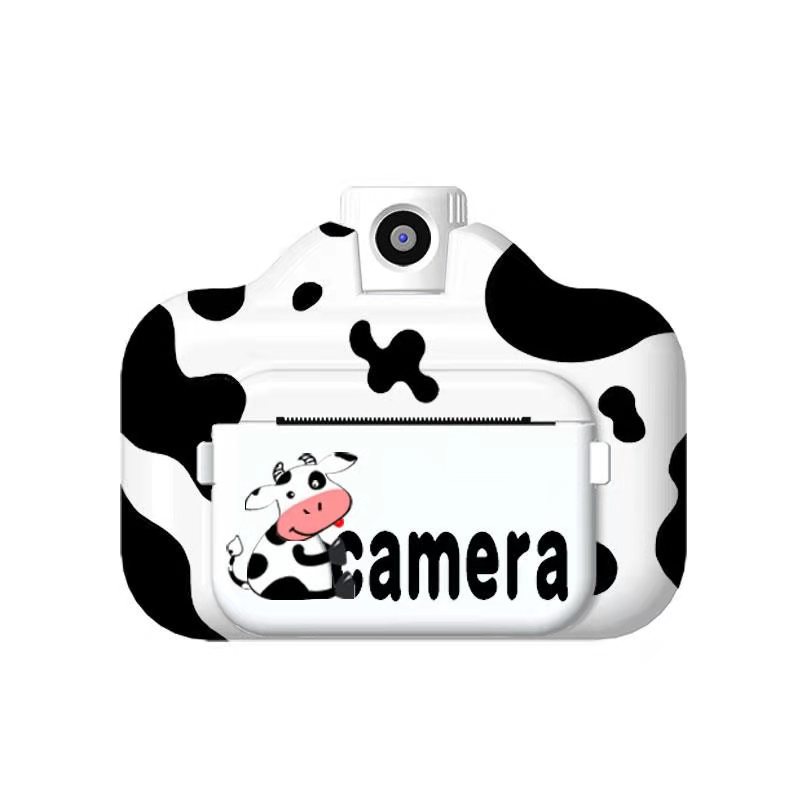 Kids Polaroid Camera Cow Model Thermal Print Graffiti Toy with WiFi Kids Photo Print Camera