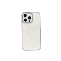 Coque de téléphone pour femme en silicone TPU de style coréen, avec paillettes brillantes en résine époxy de luxe, pour iPhone 17 14 15 16 Pro Max