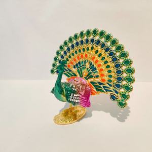 Adorno de Metal Pequeño de Pavo Real, Novedad de Venta Caliente, Fuente Transfronteriza, Logotipo Grabado para Escritorio, Temática Animal, Tallado Artesanal - Product Image 6