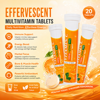 Comprimés effervescents de vitamine C et zinc 1000mg Vitamine C 10mg Zinc Saveur Orange 20 Comprimés Complément Alimentaire