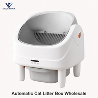 Bac à litière pour chat à nettoyage automatique, toilette intelligente pour chat contrôlée par application avec grille de tamisage et tiroir à déchets, grande capacité