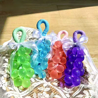 Savon artisanal en forme de grappe de raisin nacré, avec emballage cadeau en cristal de glycérine, parfum longue durée