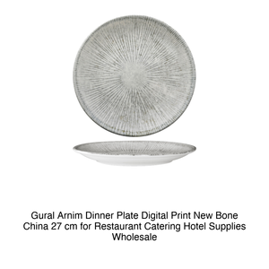 Plato de Cena Gural Arnim con Impresión Digital, Porcelana Nueva, 27 cm, para Restaurante, Catering, Suministros para Hoteles, Venta al por Mayor - Product Image 2