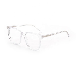 Op maat gemaakte logo optische monturen transparante acetaat brillenmonturen voor heren en dames anti-blauw licht vierkante acetaat brilmonturen - Product Image 5