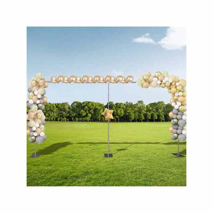 Adjustable Telescopic 6Mx3M Heavy-Duty Metal Base Economy Wedding Backdrop Stand Poles Drape for Parties Birthday Photography