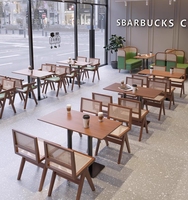 Chaise en rotin moderne nordique en bois massif pour la maison, le restaurant, le café, la salle à manger, meubles commerciaux