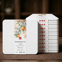 Thé noir en vrac à base de peau de mandarine du Yunnan, 40g, en briques de thé fermentées compressées pour infusion
