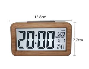 Hot bán của gỗ thông minh màn hình lớn LED kỹ thuật số Đồng hồ báo thức với USB Charger với cảm biến nhiệt độ - Product Image 5