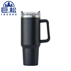 Tazza da Viaggio in Acciaio Inox da 40oz con Manico e Cannuccia, Thermos Isolato Personalizzabile con Design Leopardato per Caffè - Product Image 1