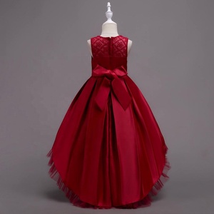 <span class=keywords><strong>Neonata</strong></span> estate Design formale festa di compleanno carino bambini pizzo di raso fiore ragazza bambino modello vestito - Product Image 3