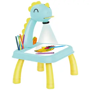 led proyektor mainan anak Suppliers-Papan Tulis Led untuk Anak, Mainan Proyektor Led Meja Belajar Menggambar, Mainan Proyektor Gambar untuk Anak-anak