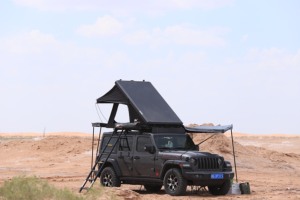 Tente de toit imperméable quatre saisons à triple couche pour 4 personnes, ouverture automatique rapide, échelle, coque rigide en polyester pour <span class=keywords><strong>camping</strong></span> 4x4 - Product Image 2