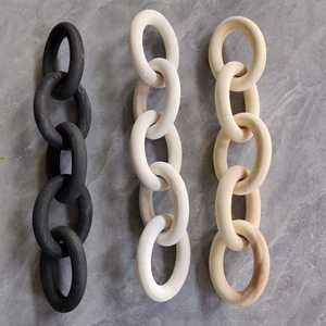 Adorno de Cadena de Madera Entrelazada de 7 Eslabones, Decoración Rústica de Madera para Mesa y <span class=keywords><strong>Pared</strong></span> - Product Image 2