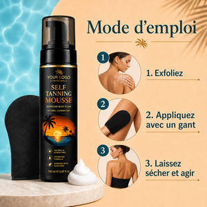 Mousse Autobronceador Natural de Marca Privada, Secado Rápido, Sin Rayas, Hidratante, No Irritante, Disponible para Uso en Casa, con Coco - Product Image 6