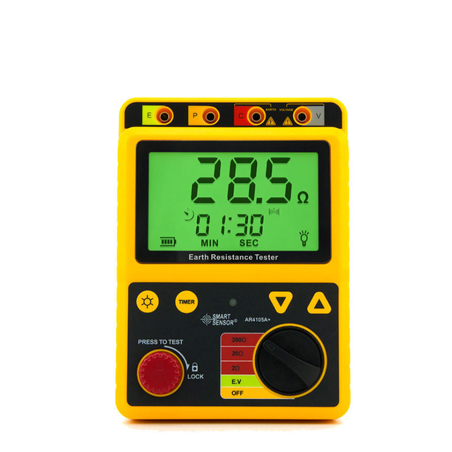SMART AR4105A+ Handheld Earth & Ground Resistance Meter Tester OEM Customizable 1 Year Warranty ABS+Metal Construction No Power