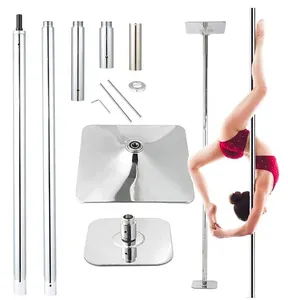 Profession elle Stripper Pole Chrom Tanz stange Spinning Static Exotic 45mm Dance Pole Kit Übung