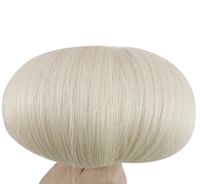 Extensions de cheveux Remy pré-collées à la kératine, couleur claire blond platine, double épaisseur, cheveux vierges slaves