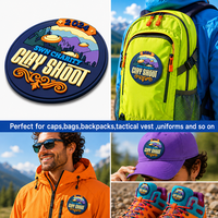 Patch tactique en PVC personnalisé, imperméable et écologique, avec badge en caoutchouc 3D en relief, pour sacs de tir et équipement de plein air