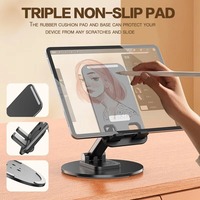 Support de téléphone portable pliable rotatif à 360 degrés pour bureau, support de bureau réglable pour smartphone, mobile et tablette, nouveauté 2025