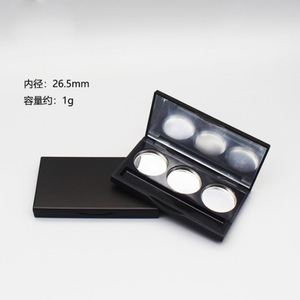 Venta caliente popular mate negro <span class=keywords><strong>rectangular</strong></span> plástico vacío sombra de ojos paleta envase cosmético con espejo transparente - Product Image 5