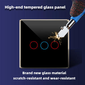 สวิตช์สัมผัสอัจฉริยะรองรับกรอบอะลูมิเนียมอัลลอยด์มาตรฐาน EU UK สำหรับ Tuya แผงสัมผัสอัจฉริยะ <span class=keywords><strong>Alexa</strong></span> NO ABS - Product Image 4