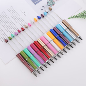 En stock – Stylo à bille DIY perlé en gros, stylo UV électroplaqué dégradé avec breloques mignonnes, stylo perlé créatif fait main - Product Image 2