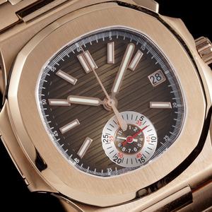 3K Factory Multi Functional 5980/1A-014 Timing Automatic Mechanical Watch High Quality 40mm Luxury <strong>Men's</strong> Rose Gold Watch - Product Image 2