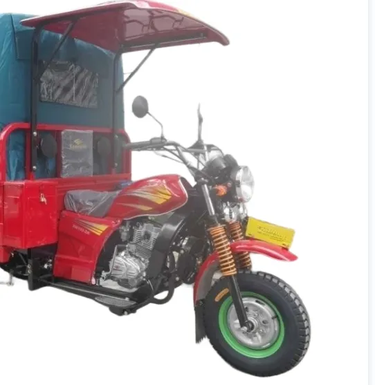 Hot sale 150cc van cargo trike gas 3 wheel motorcycles motor for adult with Driver Cabin