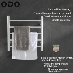 Sèche-serviettes mural <span class=keywords><strong>noir</strong></span> <span class=keywords><strong>mat</strong></span> avec thermostat, design étanche IP44, pour salle de bain - Product Image 5