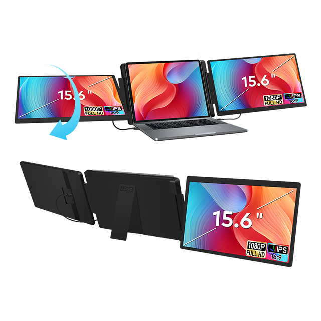 2026 Cheap Price 2 Extended Lcd Screens Led Backlit Display Usb c & hd Interface Portable Triple Laptop Monitor