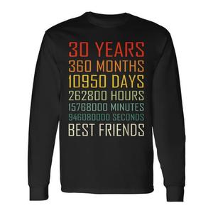 T-shirt a maniche lunghe per il 30° anniversario di Best Friends, design vintage - Product Image 1