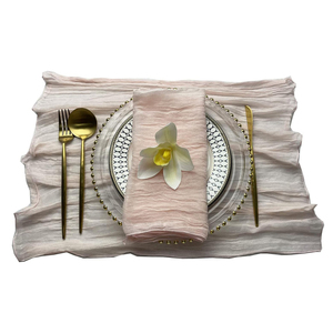 Vente en gros de serviettes en tissu 100% lin, brodées à la mode, couleurs unies, techniques faites à la main, jetables pour les repas, les mariages et les événements - Product Image 6