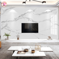 Marbre blanc Calacatta pour mur de fond, sol, mur, escaliers, plan de travail de cuisine, blanc naturel d'Italie avec des veines grises, grande dalle