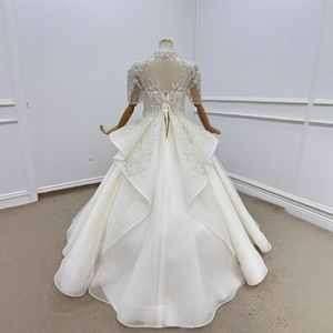 Robe de bal de princesse de luxe Wn1802, longue, bouffante, ornée de perles et de dentelle, 100 % polyester, pour mariage, fête d'anniversaire, Jancemebr - Product Image 5