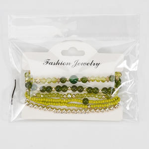 Fashion Jewelry Beaded <b>Bracelet</b> <b>Sets</b> 6Pcs Women's Crystal Rhinestone Stackable Gift Fashion Costume Jewelry Made In China - Product Image 3