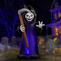 Modèle gonflable d'Halloween premium à double couture, portable et pliable, avec éclairage LED, pour la décoration du festival d'Halloween