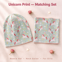 Ensemble 2 pièces bonnet et cache-cou tricoté pour enfants, ajustable, motif animal de dessin animé, pour le ski et les activités de plein air, avec logo personnalisé - Ensembles en jersey chaud à boucles