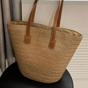 Bolso Tote de Paja Moderno y Ecológico, Bolso de Playa Tejido para Vacaciones - Product Image 2