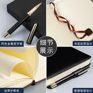 High End Customized Genuine Leather Cover Business 120gsm A5 College Student Diary Journal Notebook With High Quality
