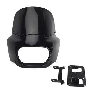 Pare-brise de carénage avant avec kit de montage d'éclairage Baja Designs LP4 pour Harley Softail M8 Fat Bob 114 FXFB <span class=keywords><strong>FXFBS</strong></span> 2018-2024 - Product Image 1